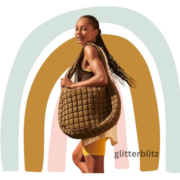 Free People Quilted Carryall Olive - Picture 8 of 8